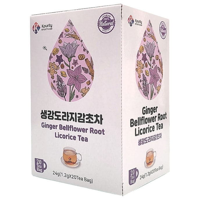 Korean Healthy Ginger Bellflower Root Licorice Tea Bags 1.2g x 20ea