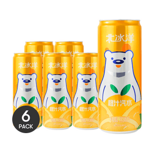 北冰洋 橙汁汽水 罐装 330ml  *6【6份超值装】【老北京风味】