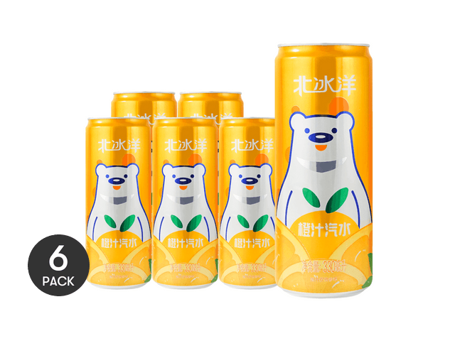 ARCTIC OCEAN Orange Soda, 11.16 fl oz *6【6 Packs】 - Yami.com
