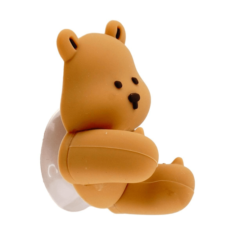 실리콘 칫솔꽂이 갈색 곰 모양, 1.6×0.9×1.7인치 5