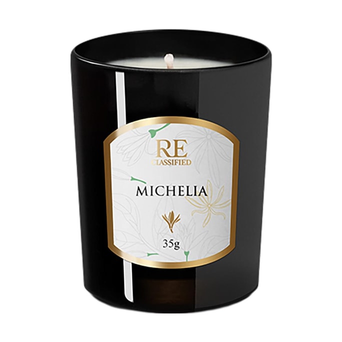  RE CLASSIFIED Scented Candle, White Orchid Scent, Fresh Light Fragrance Indoor Aromatherapy Candle, 35g