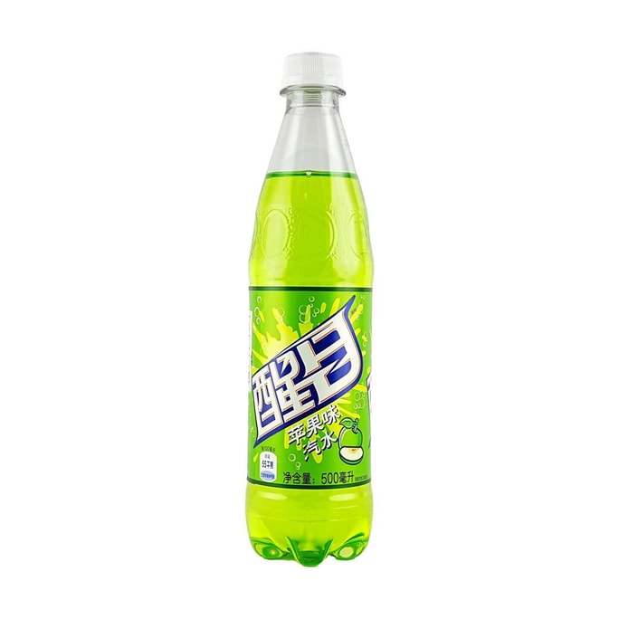 大陆版可口可乐 醒目 苹果味汽水 500ml【童年怀旧汽水碳酸饮料】
