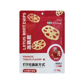  Wusan Farm - Crispy Lotus Root Slices: Unveiling a Novel Approach to Savoring Lotus Root. 50g  Romantic Tomato Flavor