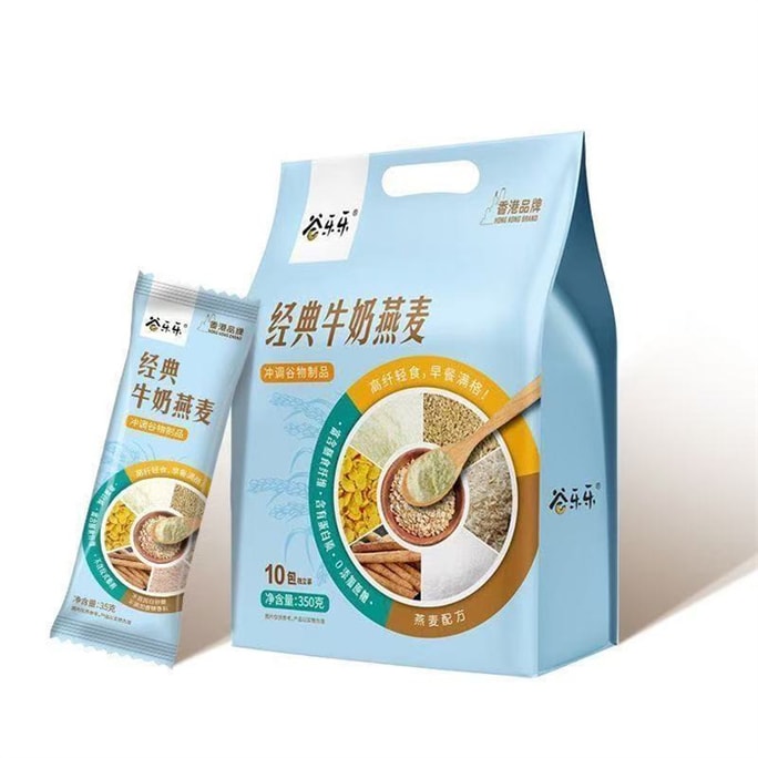 【中国直邮】 劲家庄 经典牛奶五谷燕麦混合谷物代餐粉营养早餐350g/袋