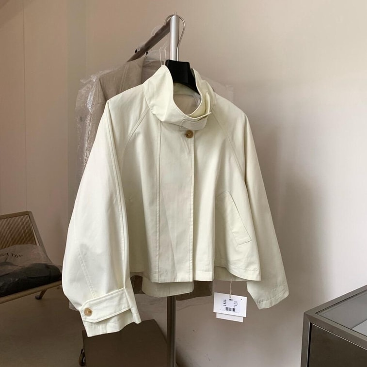 [캐나다 직배송] 시나리오 봄 신상 트렌치 코트 (캐나다), 두 가지 색상 (카키), 프리사이즈 6