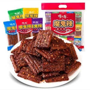 嘴巴香 辣条魔鬼辣素羊排小面筋怀旧小零食香辣过瘾一口一包 混合装55小包1袋252克