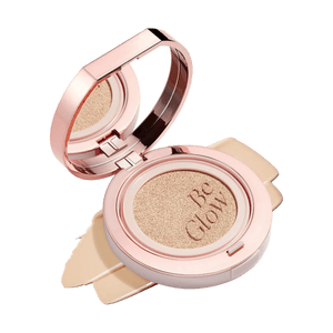 Be Glow Volume Cushion Foundation, with Refill, #Ivory - with Comb Keyring【Roselight Glow Collection】