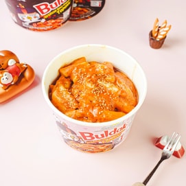 2packs SAMYANG Korean Buldak Carbonara Tteokbokki Topokki- Hot Chicken Flavor & Spicy Chicken and Cheese Flavor 6.52oz