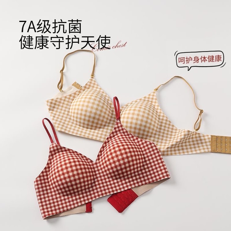 【홍콩 직배송】 허브 초색 여성 자연스러운 볼륨업 브라 네이비 꽃무늬 L 사이즈 45° 외곽 각도 만화 가슴 허리 라인 강조 젤리 스트립 처짐 방지 동백꽃 향 7A 항균 멀티 스트랩 원피스 코디 5