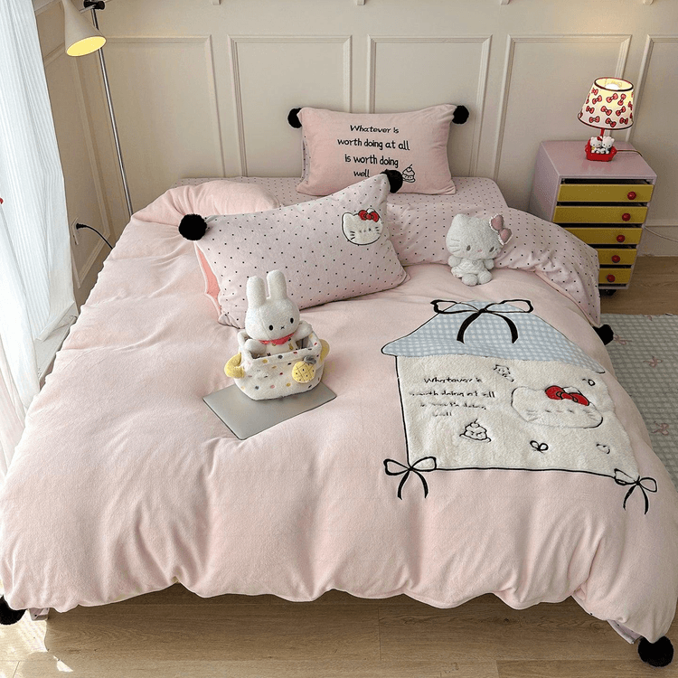サンリオハローキティぬいぐるみ寝具セット 中国直送] Lullabuy ぬいぐるみ動物寝具セット (3点セット) - ハロー