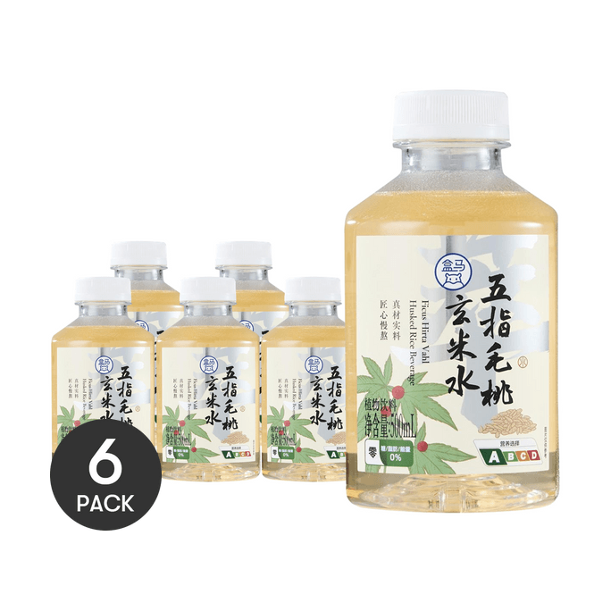 盒马 五指毛桃玄米水 中式养生植物饮 500ml *6【6份超值装】【0糖0脂 配料干净】【亚米独家】