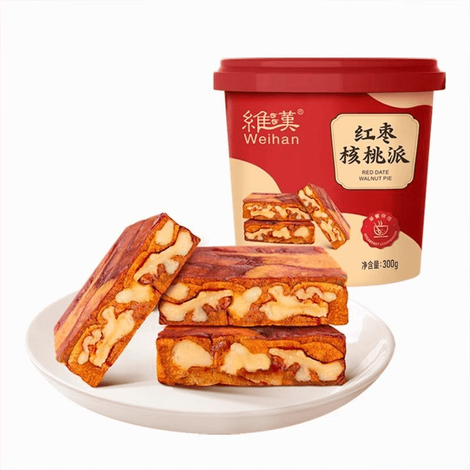 [중국 직송] 웨이한 붉은 대추 호두파이 스낵 300g*1상자