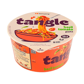 탱글 바질 토마토 파스타, 빅컵, 4.94 oz【튀기지 않은 고단백 저칼로리 파스타】