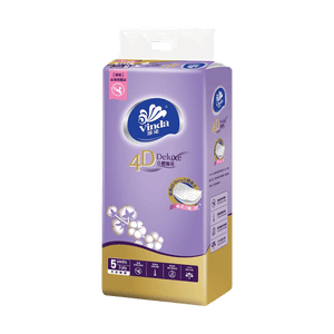 VINDA 4Dステレオプリントポケットティッシュ 5枚パック×3層 無香料