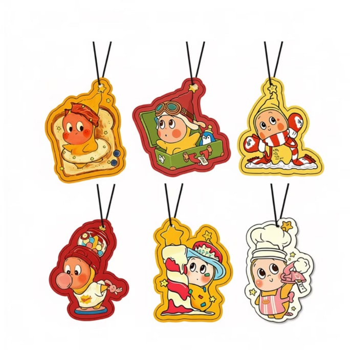 Internet Celebrity Star Man 2026 New Aromatherapy Pendant Cute Cartoon Car Fragrance piece Bedroom Wardrobe Long-lasting Fragrance 6 Kinds Of Fragrance 6 Pieces
