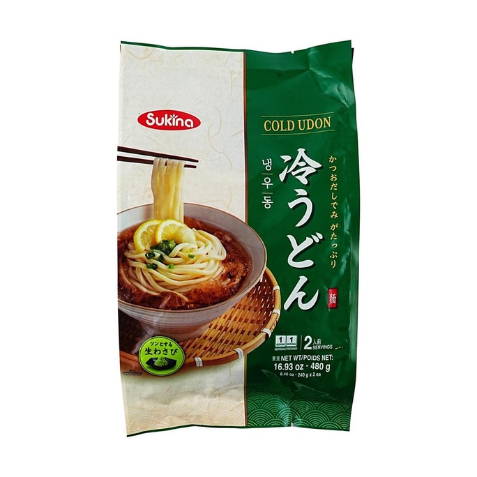 Cold Udon Noodles -Cold Noodles , 2 Servings , 16.93 oz