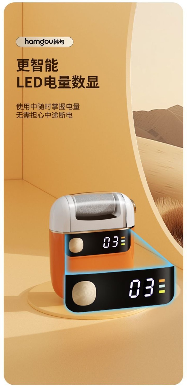 Kanju Xiaomi Style Electric Foot File for Pedicure, Fully Automatic Top-Model with LCD, 3 Grinding Heads