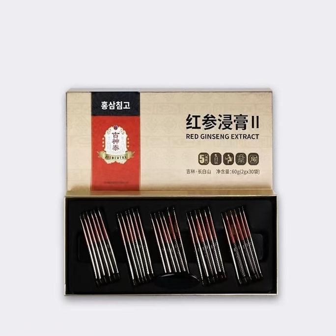 【中國直郵】 神韻長白山 紅參浸膏 30袋/1盒 高麗參精 濃縮液 提取精華 滋補品