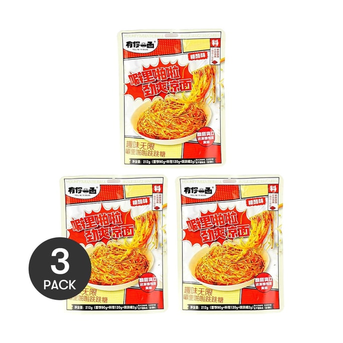 Cool Noodles ,Sweet and Sour Flavor , 7.5 oz *3【3 Packs】【 Yami Exclusive】