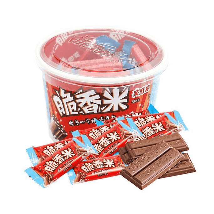 Chocolate-filled crispy rice center, 216g per box, 1 box per pack