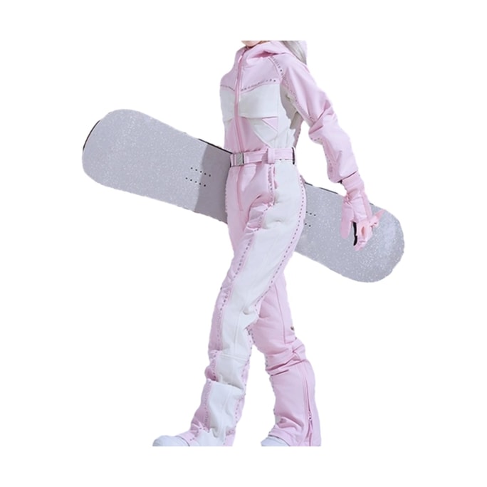 【中國直郵】 ISEEMIGGA 【洛可可】2025新款滑雪服女單雙板滑雪衣修身連體 粉s