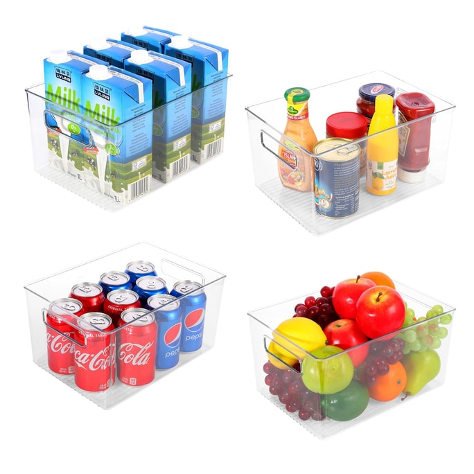 ROSELIFE 야채 및 과일 분류 주방 냉장고 보관 상자 11.4"x8.2"x6.0"