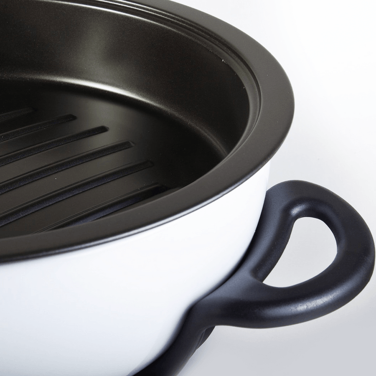 【Low Price Guarantee】Multi-function Hot Pot With Nonstick Grill Pan, 135.26 fl oz NEC-402W 1 Year Mfg Warranty, 120V 4