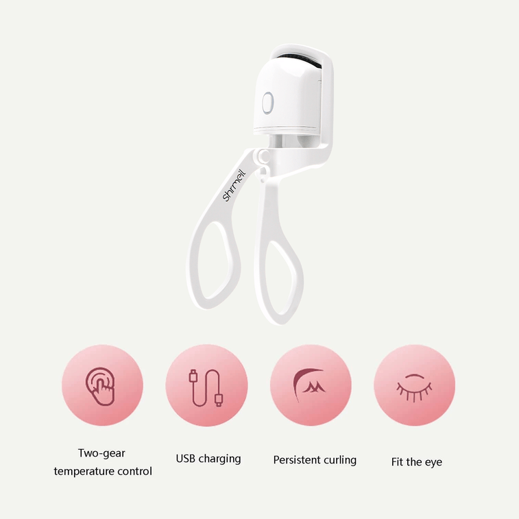 SHRMEIL闪美 智能加热电动睫毛夹 电热烫睫毛持久卷翘神器 雪山白【易梦玲同款】 3