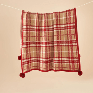 Chroma Plush Velvet Blanket Cottage Red-130x180cm