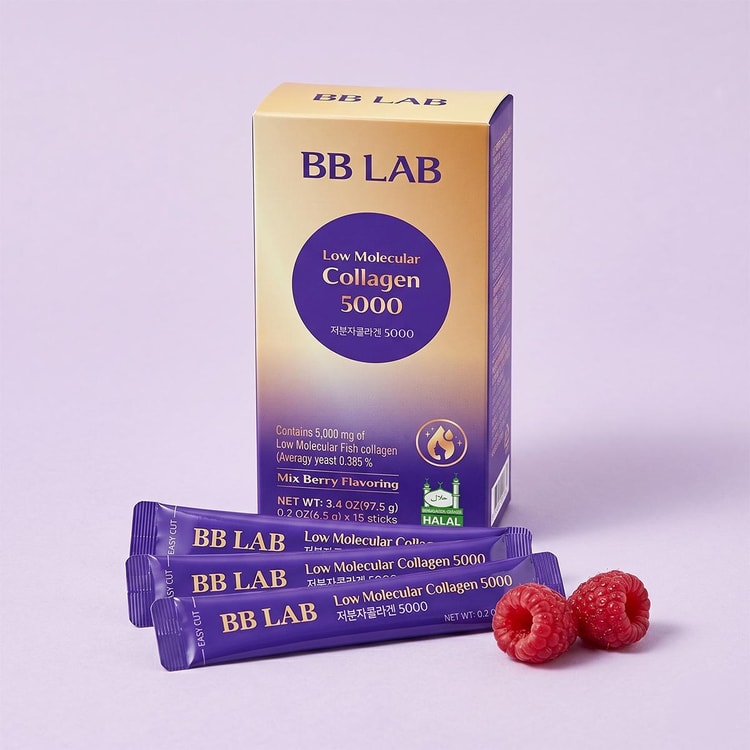 BB LAB Low Molecular Collagen 5000 Easy Absorption Firming Elastic 15 Stick Berry Flavor