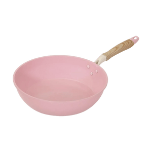 日本PEARL LIFE珍珠生活 陶瓷涂层不粘炒锅28cm PINK HC-1105【IH电磁炉通用】【轻量化设计】