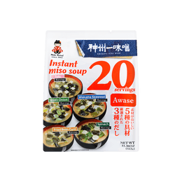 日本SHINSYUICHI神州一味噌 速沖即食 味噌湯 322g 20包入【 5種口味 超值組合裝】