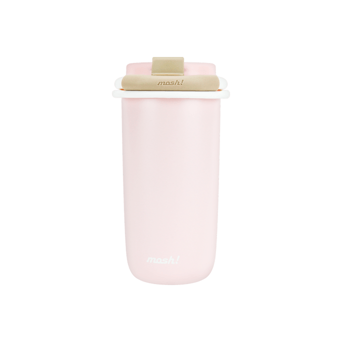 Latte Straw Insulated Coffee Mug Vacuum Stainless Steel Tumbler with Lid Thermos  480ml Sakura Pink
