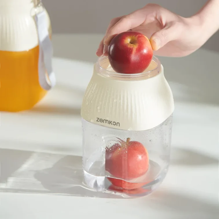【Expédition directe depuis Hong Kong】 Presse-agrumes portable Zemkon GZ36A, blanc crème, 1200 ml, peut broyer de la glace 3