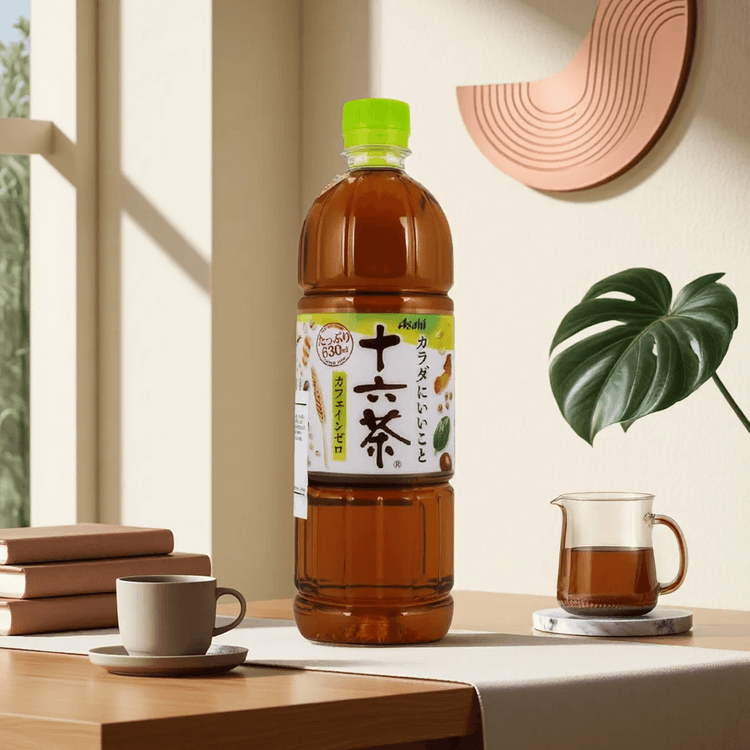 日本ASAHI朝日十六茶健康大麦茶无咖啡因630ml【十六种谷物茶】 - 亚米