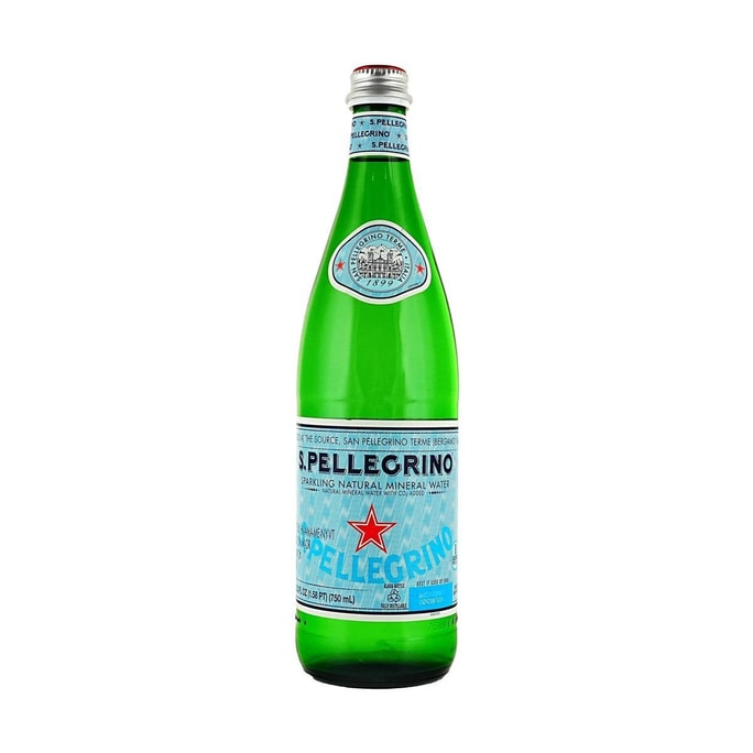 意大利SAN PELLEGRINO圣培露 天然含气矿泉水 气泡水  750ml