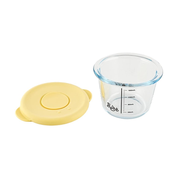 밀폐형 유리 이유식 용기 (BPA-Free, 노란색 3개입) 4