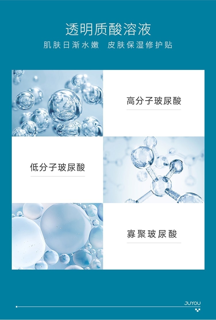 【中国直邮】 绽妍 蓝色玻尿酸透明质酸面膜 蓝膜 紧急补水 医用敷料深层补水 男女士均可使用 专注于皮肤屏障修护的专业品牌 5片/盒