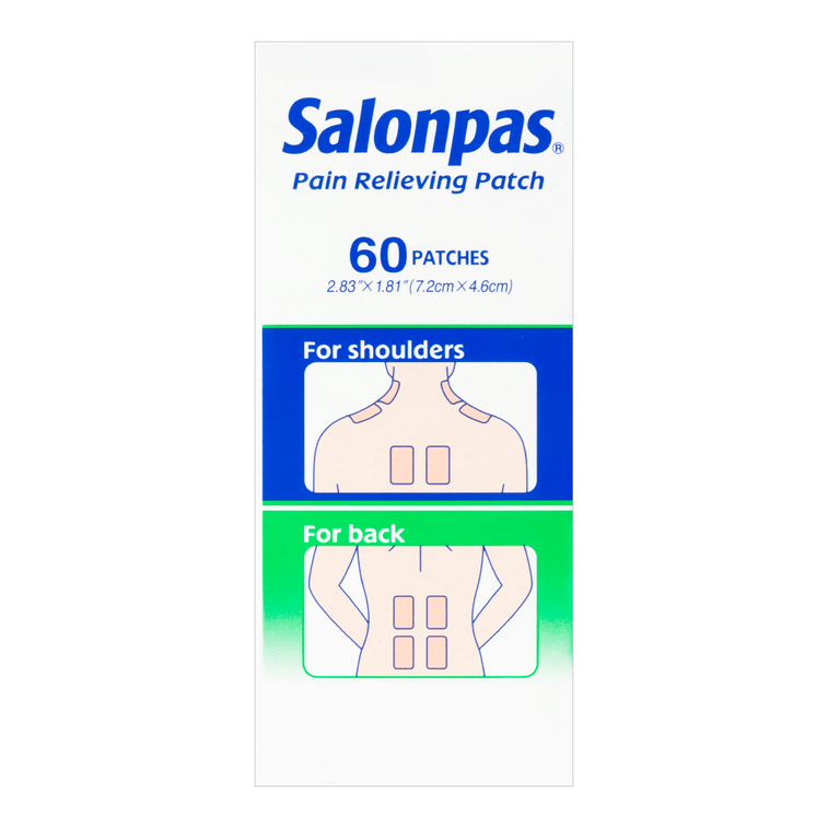 Salonpas 통증 완화 패치 - 허리, 목, 어깨, 무릎 통증 및 근육통 완화 - 8시간 지속 효과 - 60개입 9
