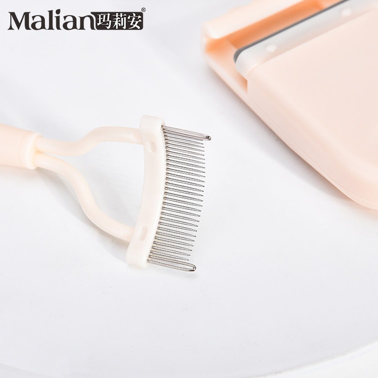 마리안 [공식 플래그십 스토어] 반원형 스틸 빗살 눈썹 빗 + 속눈썹 브러시 광각 컬링 속눈썹 고데기 콤보 세트 - 휴대하기 편리한 여행용 콤보 3