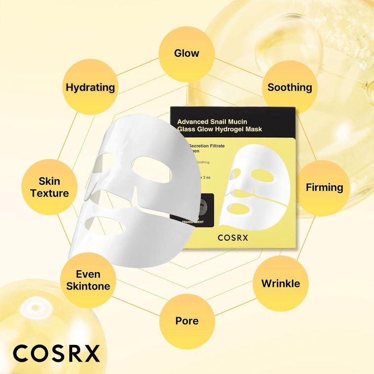Advanced Snail Mucin Glass Glow Hydrogel Mask 34 g 4