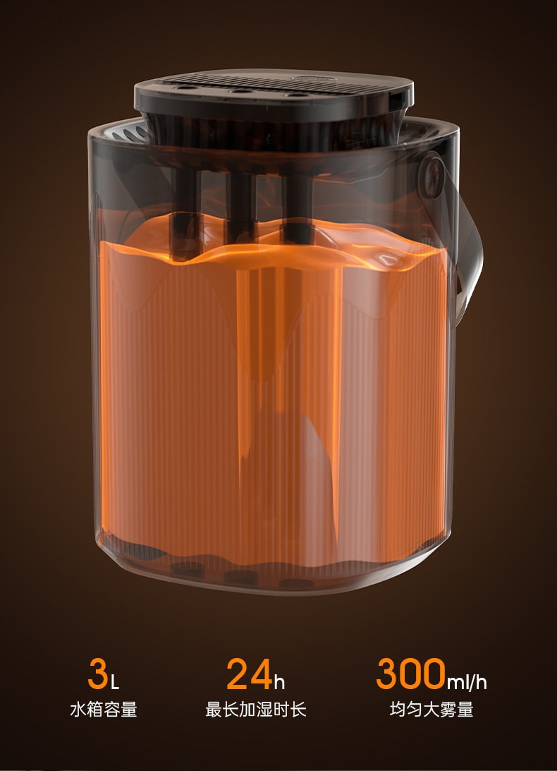 加湿器USB充电卧室夜灯加湿器家用办公室香薰雾化器 1 把