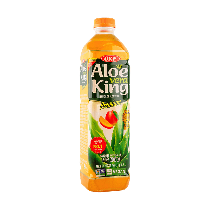 ALOE VERA KING Natural Mango Aloe Drink 1500ml World Sales NO.1 Brand