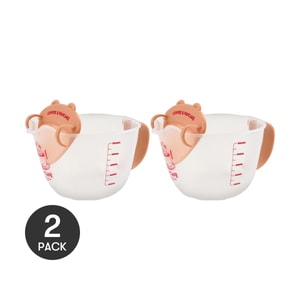 룰루피그 콜라보레이션 주방 계량컵 계란물 필터 쌀 세척 도구 눈금 포함 1L *2【2팩】