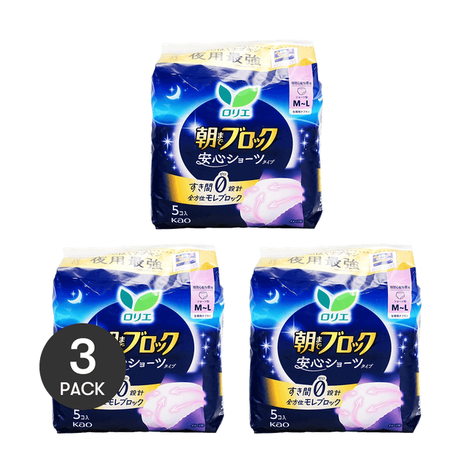 로리에 팬티 생리대 M~L,  5개입, 3개