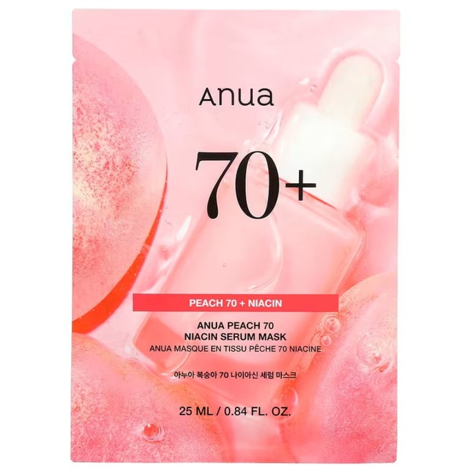 ANUA Peach 70 Niacin Serum Mask 1pc 25ml