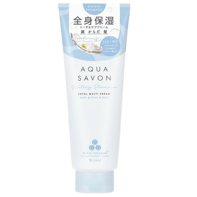 【日本直邮】MAMA AQUA SAVON 全面保湿护理霜 可用于身体、面部和头发 水润洗发水香 230g