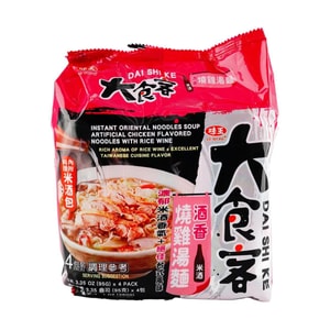 台灣味王 大食客 酒香燒雞風味湯麵 泡麵速食拉麵 380g