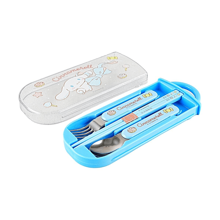 日本SKATER斯凯达 玉桂狗餐具三件套 儿童便携卡通餐具套装 丝带蓝 7