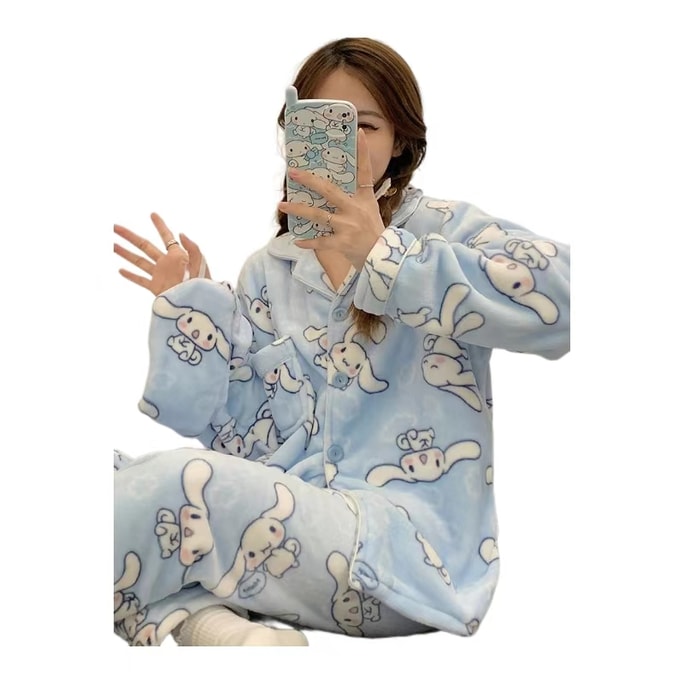 Sanrio Autumn And Winter Coral Velvet Home Wear  - Cinnamoroll XXL Size 1 Piece